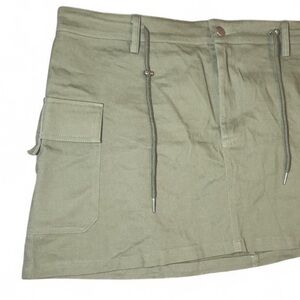 Fashion Nova Khaki Mini Skirt with Drawstring